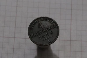 🧠🇩🇪 GERMANY PRUSSIA 4 PFENNIG 1855 A B67 #K6988 - Picture 1 of 2