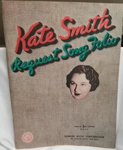 KATE SMITH - VINTAGE ORIGINAL 1945 SONG FOLIO / SOUVENIR PROGRAMM - SEHR GUTER ZUSTAND - Bild 1 von 1