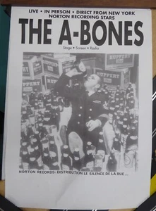 The A-Bones 1988 Tour Poster Garage, Surf, Punk, Estrus, Norton Records - Picture 1 of 5