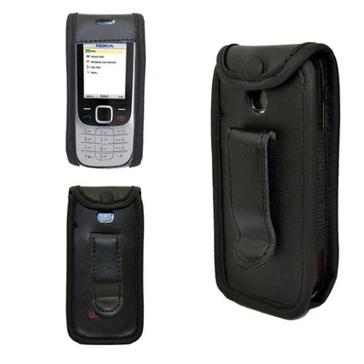 caseroxx Leather-Case with belt clip for Nokia 2323 und 2330 Classic in black ma - Image 1 of 4