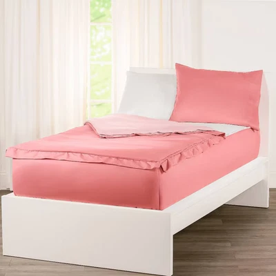 Juego de cama completo para niños con cremallera rosa - Foto 1 de 4