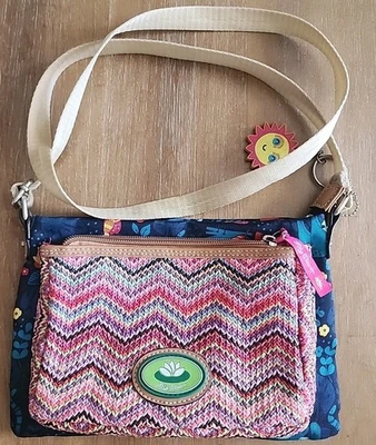 Lily Bloom Lydia Playful Garden Crossbody Bag Purse Sloth and Birds Butterfly 🦋 - Image 1 of 4