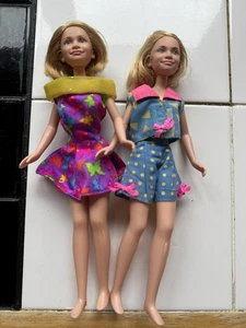 Mary Kate And Ashley Olsen Vtg Mattel Barbie Dolls Skipper 1987 Body 90s Clothes - Picture 1 of 12