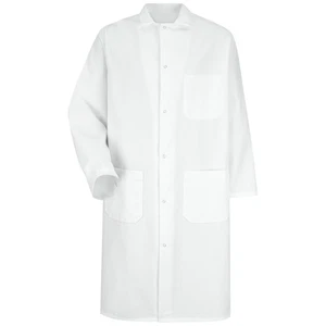 Red Kap Gripper-Front Butcher Frock with Interior Pocket - Picture 1 of 3