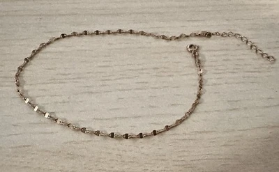 2mm 925 PVD Rose Gold Over Sterling Silver Round Disk 9.5" ANKLE Bracelet Anklet - Image 1 of 4