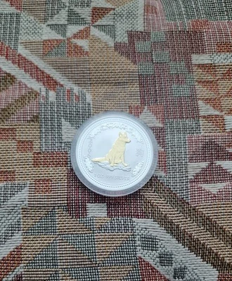 Lunar I gilded 1 oz Silber Australien Hund 2006 - Bild 1 von 2