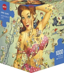 NEW Heye Jigsaw Puzzle 1000 Pieces 9+ Ages Triangular Girl's Life Marino Degano - Picture 1 of 2