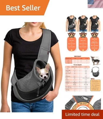 Elegant Hands-Free Pet Carrier with Breathable Mesh & Reflective Strip – Black S - Image 1 of 4