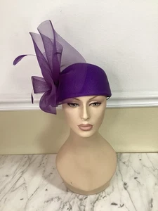 Arlin Purple Fashion Church Derby Hat New - Picture 1 of 6