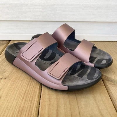 Ecco Cozmo 双带绑带懒人凉鞋 Woodrose 女式 EU 39 US 8 - 8.5 — 第 1/4 张图片