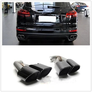 Puntas de tubo trasero silenciador escape trasero para Porsche Cayenne 958.2 V6 Base 2015-2017 - Imagen 1 de 3