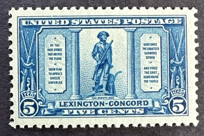 US 1925 Sc# 619 MNH Stamp Lexington-Concord Battle 150th Anniv. Minute Man - Image 1 of 2
