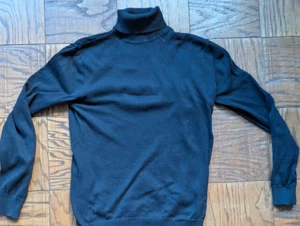 French Connection Women's Pullover Rib Knit Black Turtleneck Sweater Medium - Picture 1 of 5