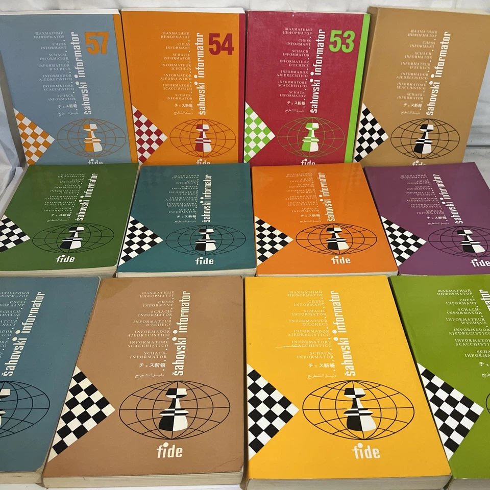 Sahovski Informator Lot Of 14 Paperback Chess Book Vols 37 39 41 42 43 44 More - Image 1 of 4