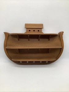 Vintage Franklin Mint Noahs Ark Salt & Pepper Collection Wall Shelf Display Only - Picture 1 of 7