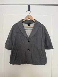 Weekend Max Mara Cardigan Giacca Donna Tg L Grigio Bottoni Manica Corta Morbido - Foto 1 di 14