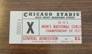 1957 Mens National Curling Championship Chicago Stadium 1st ever - Picture 1 of 2