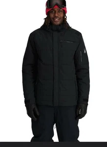 Męska - Duża- Kurtka izolowana Spyder - Jackson - Czarna Nowa z metkami Ret 450 USD - Zdjęcie 1 z 13
