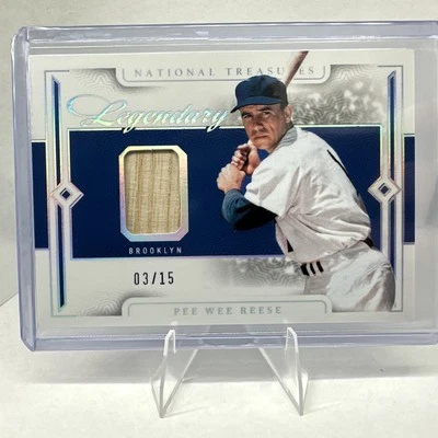 2024 Panini National Treasures Pee Wee Reese Bat Relic 3/15 🔥 Brooklyn 🔥 - Image 1 of 4