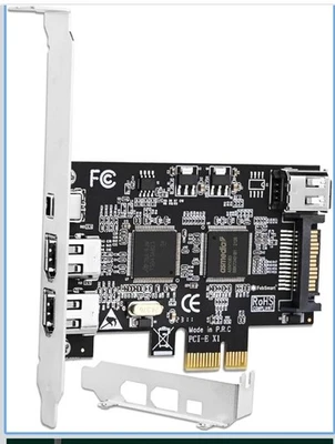 4-Ports PCIE 1394A Firewire 400 Card for Windows OS and MAC OS PCs TI TSB43AB... - Image 1 of 4