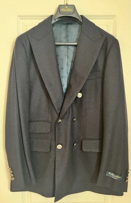NWT 2025 Brooks Brothers Navy Double Breasted Blazer 40R Cashmere Classic Fit - Image 1 of 4