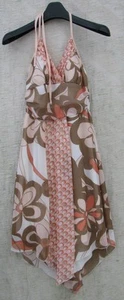 VESTIDO SEXY 5 Boho Gitano TRIXXI Macy's NUEVO CON ETIQUETAS ~ Hecho en EE. UU. ~ $5.50 ENVÍO ~ Melocotón/Crema/Marrón - Imagen 1 de 1
