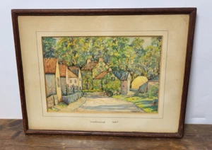 S.H.GRIFFIN Signed and Framed 1942 Watercolour Painting, Woodborough England UK - Picture 1 of 14