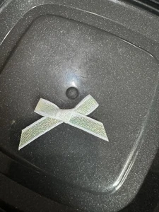 Mini Satin Ribbon Bows Small 3cm Wide Pre-Tied Crafts Wedding Cards Sewing Baby - Picture 1 of 1