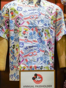 2021 Walt Disney World 50th Anniversary Reyn Spooner Passholder Camp Shirt LG - Picture 1 of 1