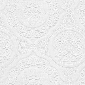 Lacy Ornate Medallions Victorian Paintable Wallpaper  48932  per Double Roll - Picture 1 of 3