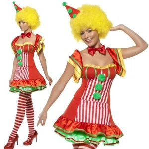 Ladies Boo Boo the Clown Fancy Dress Costume Clown Lady Outfit by Smiffys - Picture 1 of 9