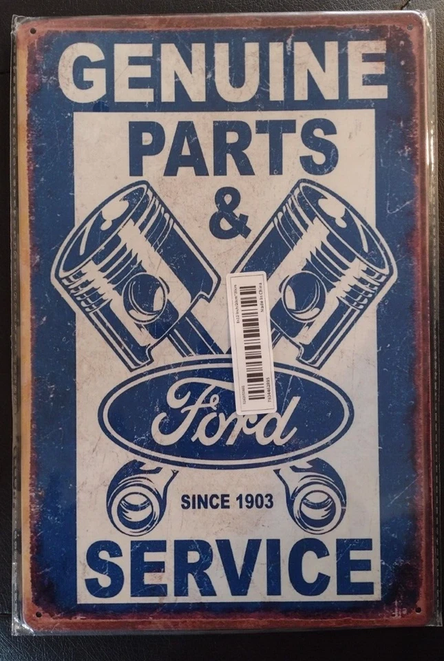 Ford Genuine Parts & Service 8x12 Aluminum Sign - Image 1 of 1
