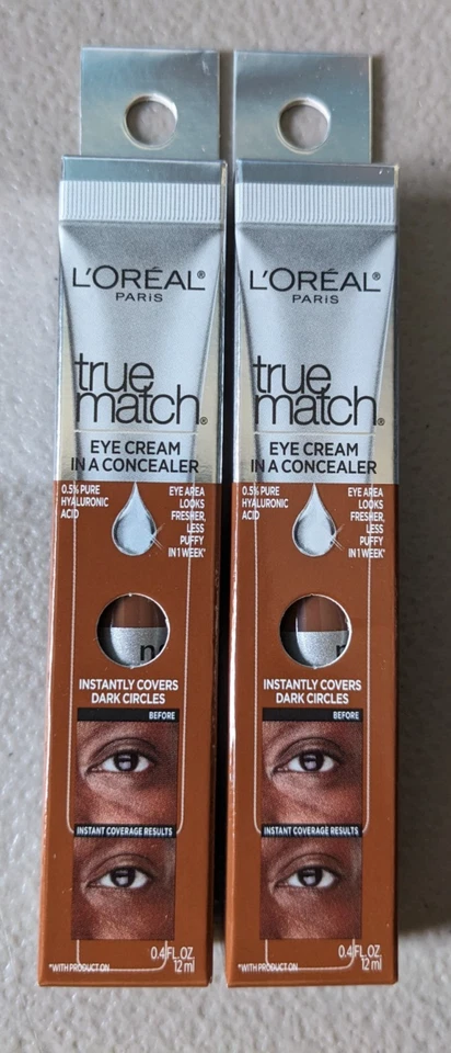 2 PACK NEW L'oreal True Match Eye Cream Concealer New In Package - Image 1 of 1