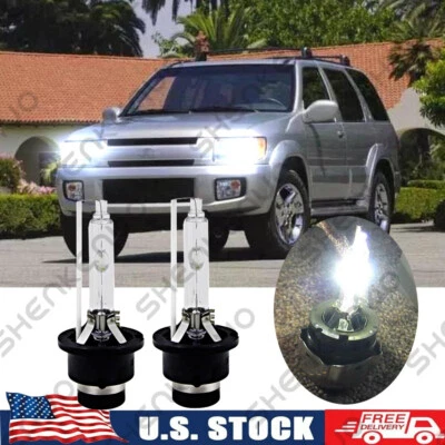 6000K Front Xenon HID Headlight Bulbs For Infiniti QX4 1999-03 Low Beam Qty of 2 - Image 1 of 4