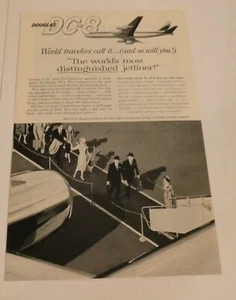 DOUGLAS DC-8 VINTAGE ADVERTISEMENT 1966 - Picture 1 of 1