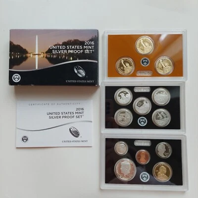 2016 Silver Proof Set U.S. Mint Original Government Packaging OGP COA - Image 1 of 4