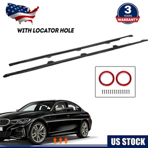 Gloss Black Side Skirt Panel Extension Lip Body For 2019-2024 BMW G20 G28 M340i - Picture 1 of 8
