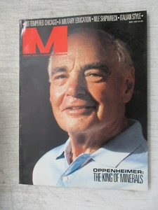 M THE CIVILIZED MAN MAGAZINE MAY 1985 HARRY OPPENHEIMER MINERAL KING NO LABEL - Picture 1 of 2