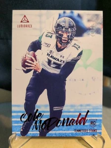 2020 luminance football Cole Mcdonald Rookie 16/25 Red Tennessee Titans - Foto 1 di 3