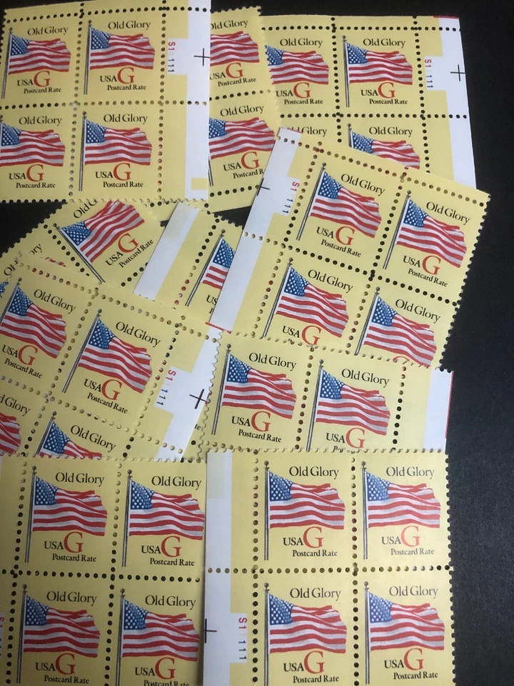 2880 Red G Plate Blocks Mint Never Hinged 10 Plate Blocks  $150 Cat. Value - Image 1 of 1