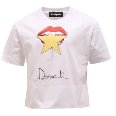 3887T maglia bimba DSQUARED2 bianco многоцветная футболка kid - Изображение 1 из 4