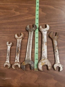 Lot of Vintage Open End Wrenches Most are not marked.  - Picture 1 of 6
