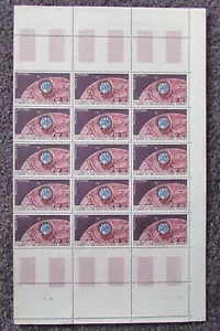 WALLIS & FUTUNA SCOTT C17 PARTIAL SHEET (15) TELSTAR SATTELLITE MNH 1962 - Picture 1 of 2