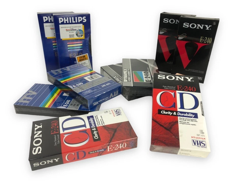 2er Pack VHS Videokassette Leer (240 Minuten) Neu & OVP Leerkassette  Kassetten - Bild 1 von 1