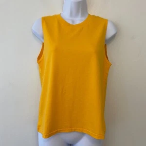 Monrow Yellow Boyfriend Muscle Tank Womens Small Cotton - Picture 1 of 5