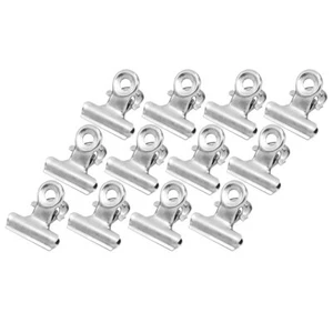 12Stk Briefklemmer Vielzweckklammern Aktenklammern Büroklammer Foldback Metall - Bild 1 von 3