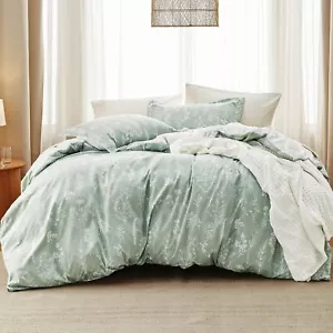 Comforter Set - Sage Green Bed Set, 3 Pieces California King 01 - Sage Green - Picture 1 of 8