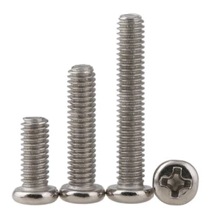 Viti a testa tonda Phillips Nichelatura M1.2 M1.4 M1.6 M1.7 M2 M2.5 M3 M3.5 M4 - Imagen 1 de 6