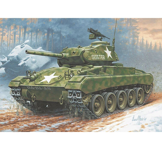 M24 Chaffee Tank 1:76 Plastic Model Kit REVELL - Immagine 1 di 1