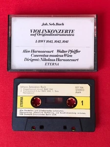 ETERNA MC Kassette J.S.BACH Violinkonzerte 1 Concentus Musikus Wien Harnoncourt - Bild 1 von 2